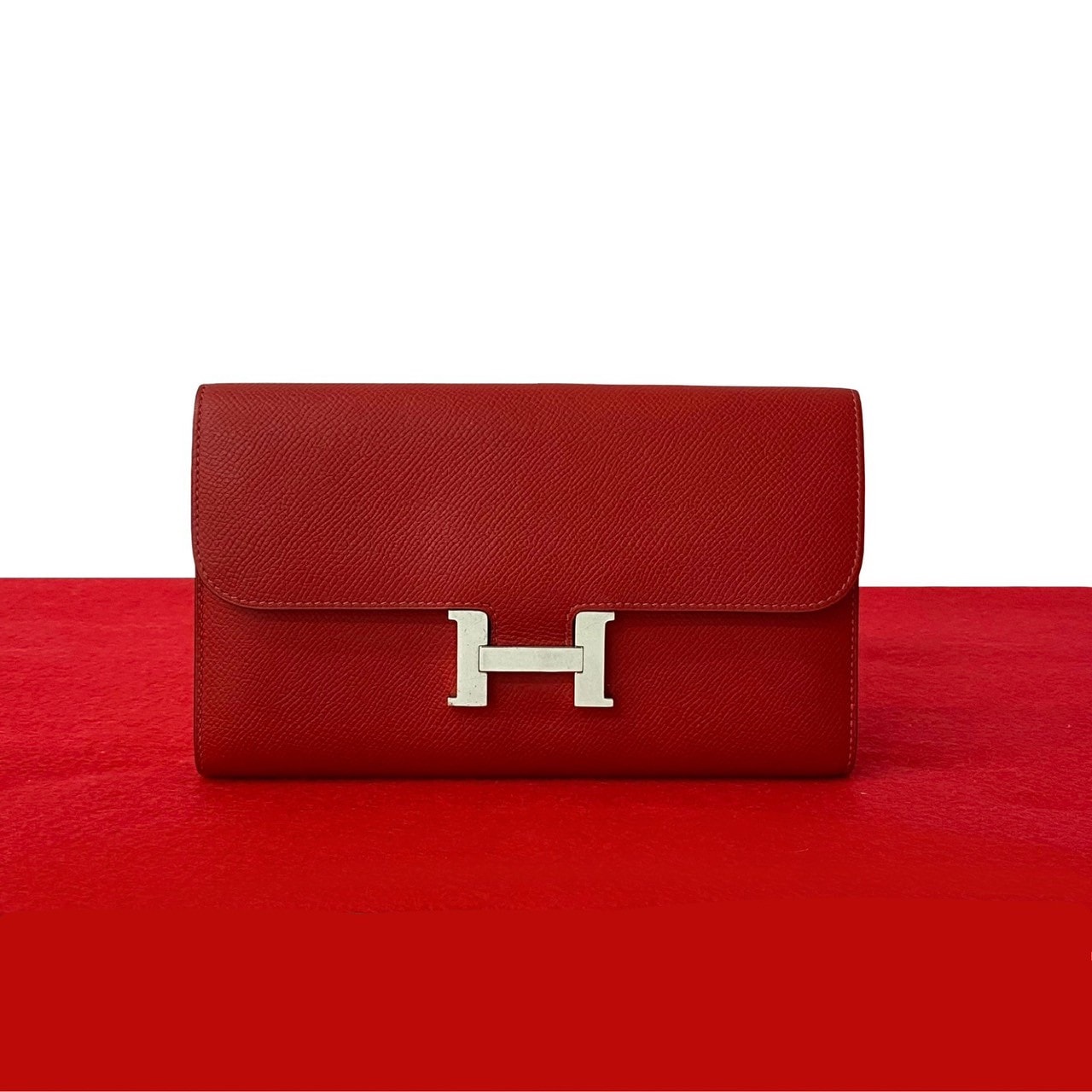 HERMES エルメス コンスタンスロング ヴォーエプソン 長財布 レッド
 29420