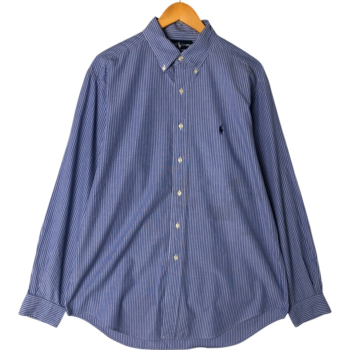 古着 ラルフローレン Ralph Lauren YARMOUTH 長袖 ボタンダウンストライプシャツ メンズL相当/eaa551967