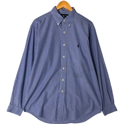 古着 ラルフローレン Ralph Lauren YARMOUTH 長袖 ボタンダウンストライプシャツ メンズL相当/eaa551967
