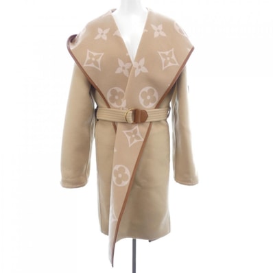 ルイヴィトン LOUIS VUITTON ベルテッドダブルフェイスフーデッドラップコート FMCO05NUV コート