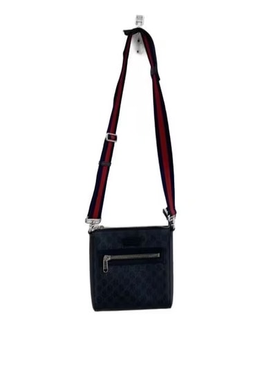 GUCCI GG Supreme Small Messenger Bag "Black/Grey"