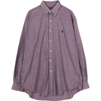 古着 ラルフローレン Ralph Lauren POLO by Ralph Lauren BLAIRE 長袖 ボタンダウンチェックシャツ メンズM相当/eaa669045