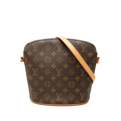 ルイ ヴィトン モノグラム ドルーオ 斜め掛け ショルダーバッグ M51290 ブラウン PVC レザー レディース LOUIS VUITTON 中古