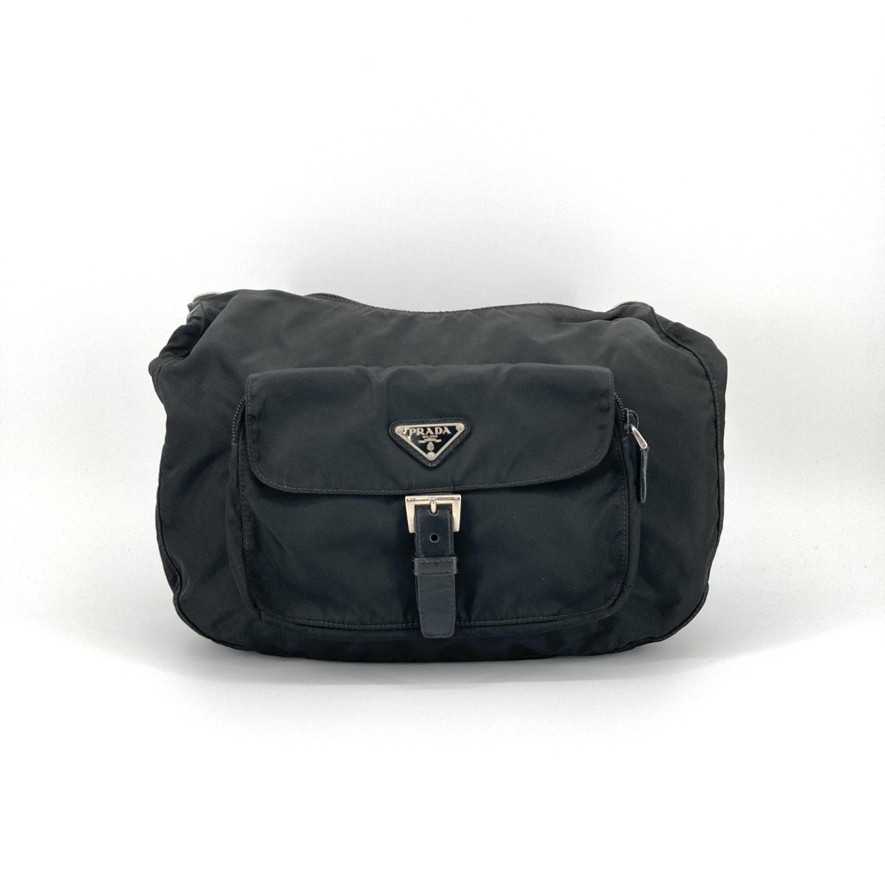 PRADA(プラダ) テスートナイロン 三角ロゴプレート BR3258 ショルダーバッグ ブラック