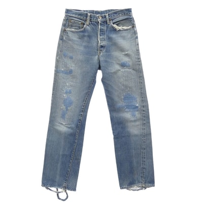 Levi's リーバイス 60s 501 BIGE 移行期 ボタン裏刻印E Vステッチ ボタンフライ ストレート パンツ インディゴブルー系 サイズ表記無し【中古】