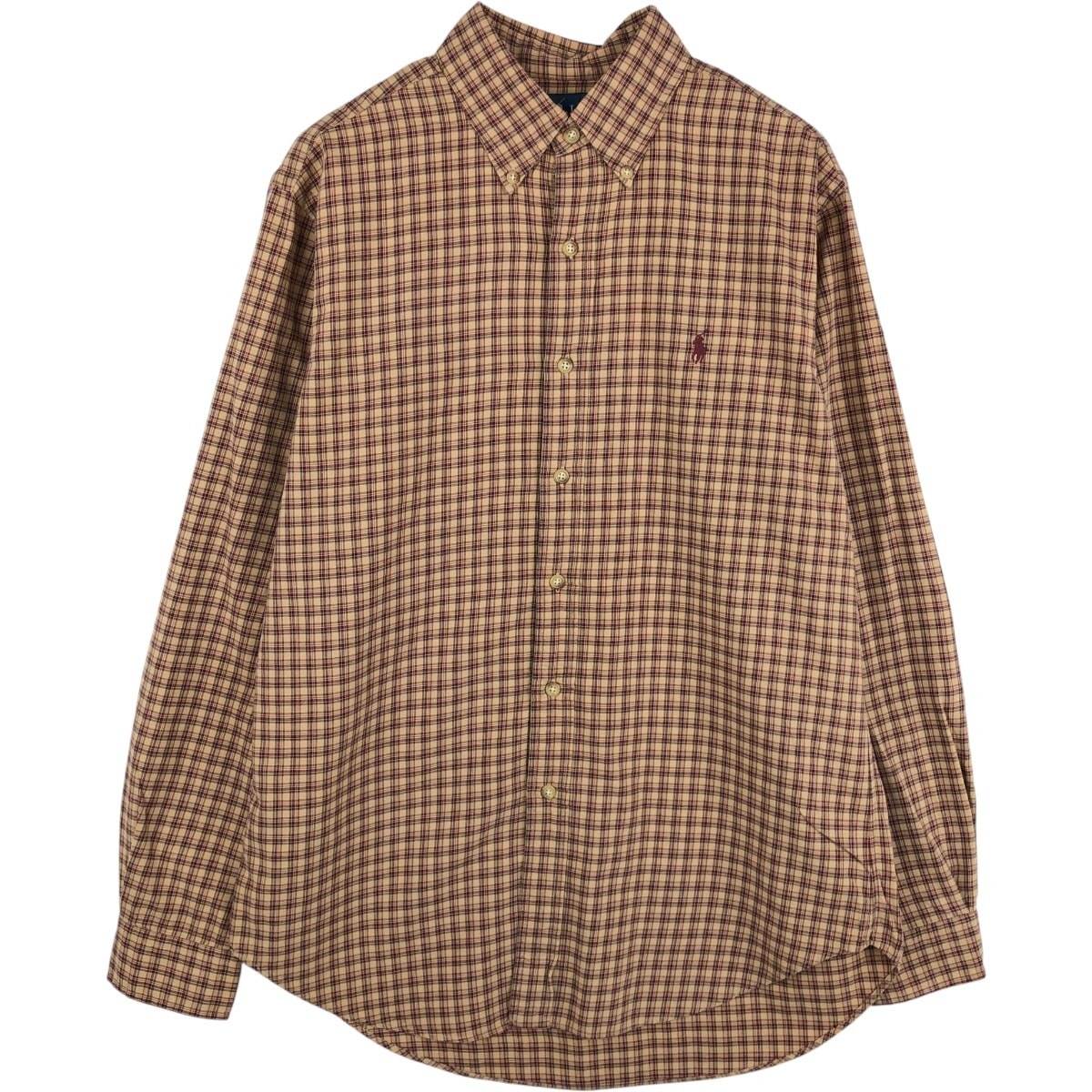 古着 ラルフローレン Ralph Lauren CLASSIC FIT 長袖 ボタンダウンチェックシャツ メンズM相当/eaa676741