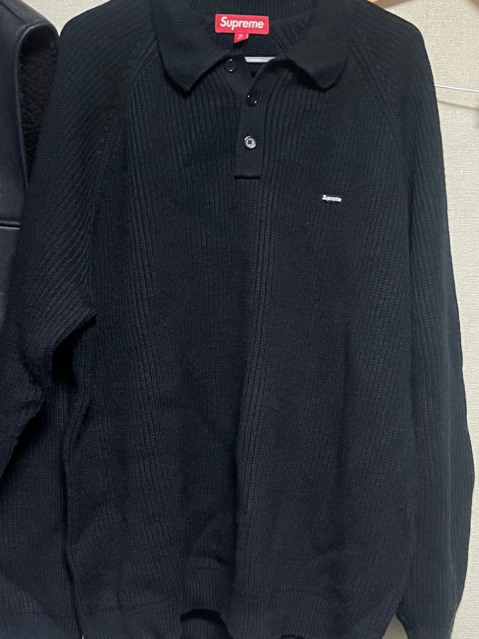 Supreme Small Box Polo Sweater "Black"