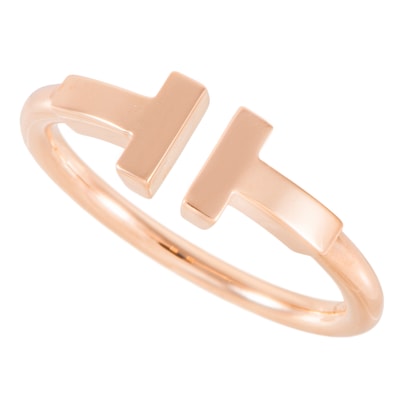 TIFFANY&Co. ティファニー ティファニーT ワイヤー リング 指輪 11号 K18RG ピンク ゴールド【中古】
