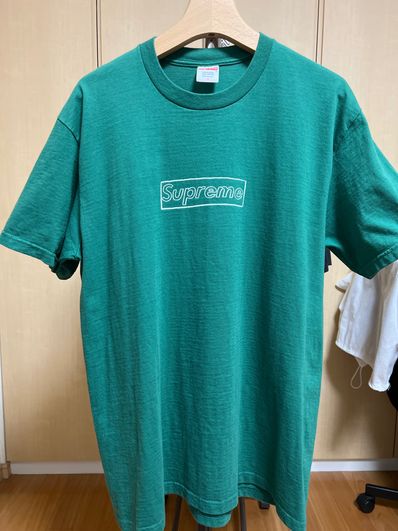 Supreme KAWS Chalk Logo Tee "Light Pine"