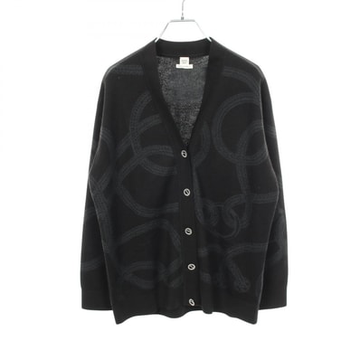 エルメス HERMES Palefroi Remix カーディガン 衣料品 トップス カシミヤ シルク ナイロン シルク レディース ブラック系 / グレー系 5H2739DQ 【中古】