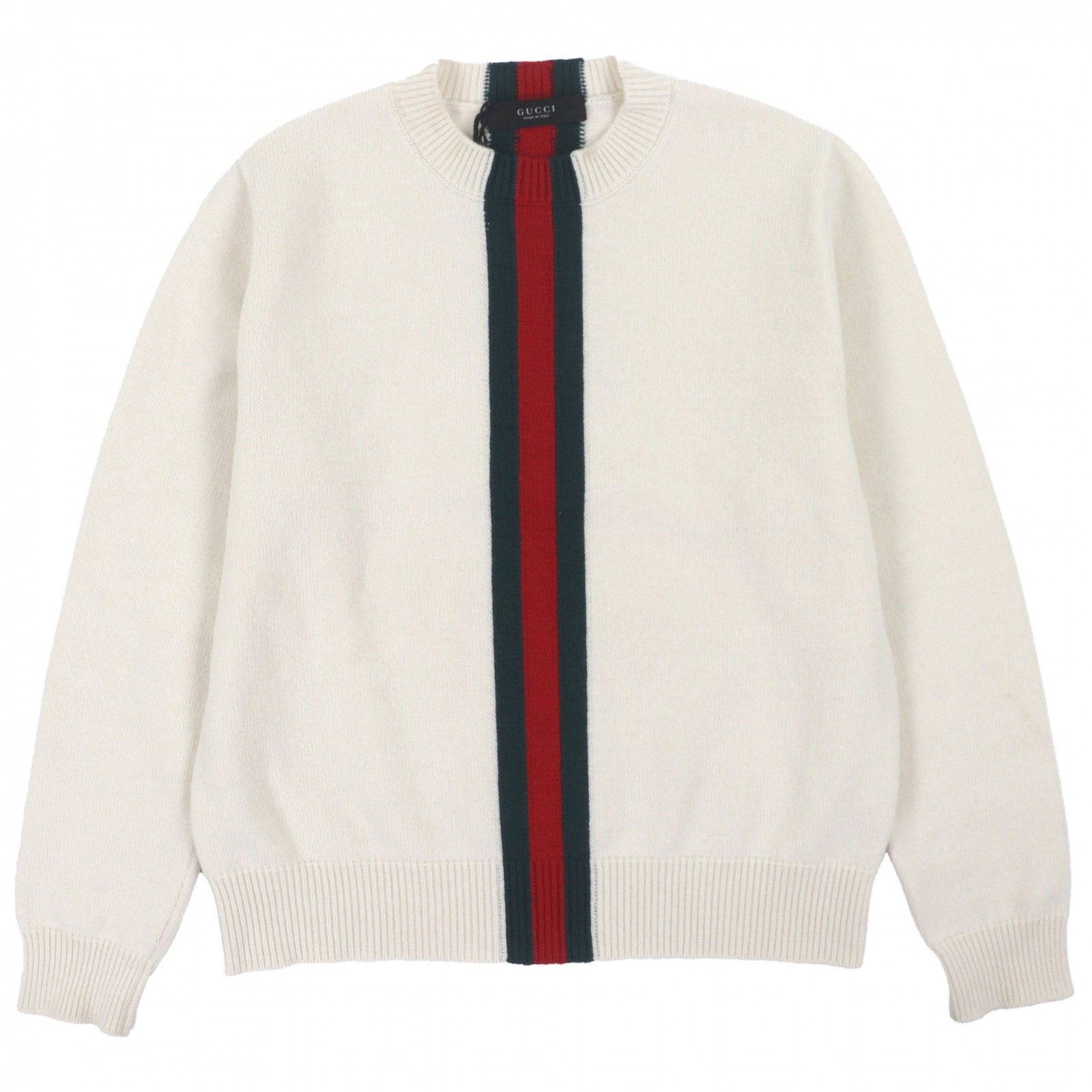 極美品 グッチ セーター ホワイト メンズ S 864572