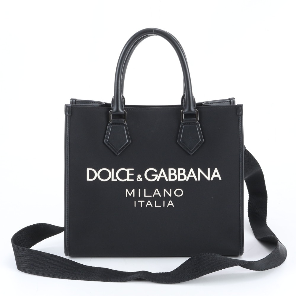 極美品 ドルチェアンドガッバーナ ビジネスバッグ ロゴ オールレザー ブルー系 Dolce & Gabbana(ドルチェ&ガッバーナ) ビジネスバッグ