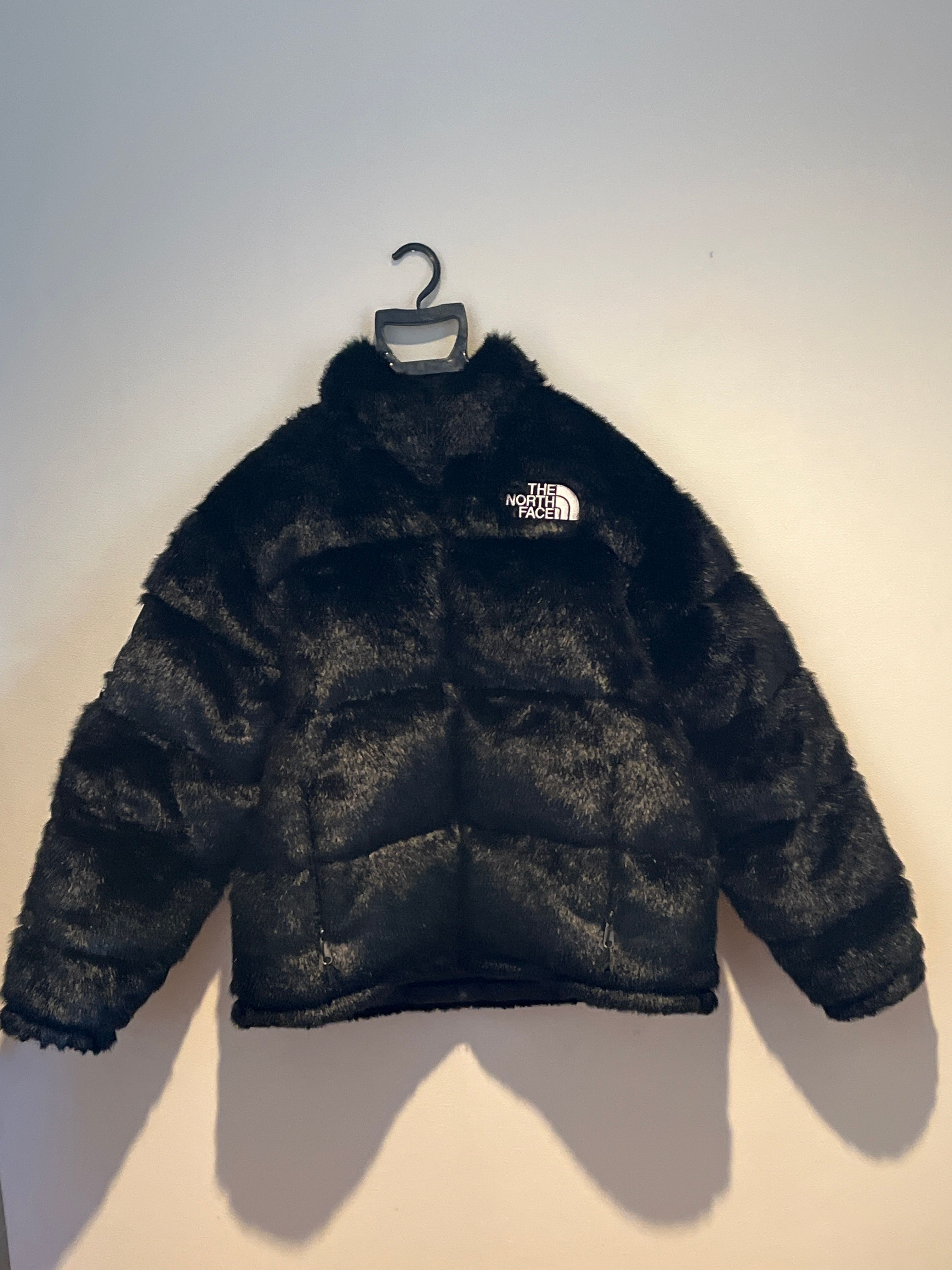 Supreme x The North Face Faux Fur Nuptse Jacket "Black"