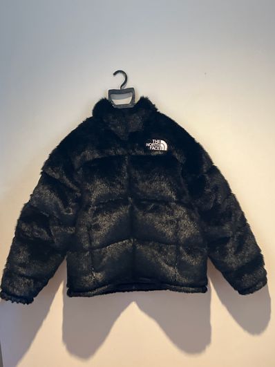 Supreme x The North Face Faux Fur Nuptse Jacket "Black"