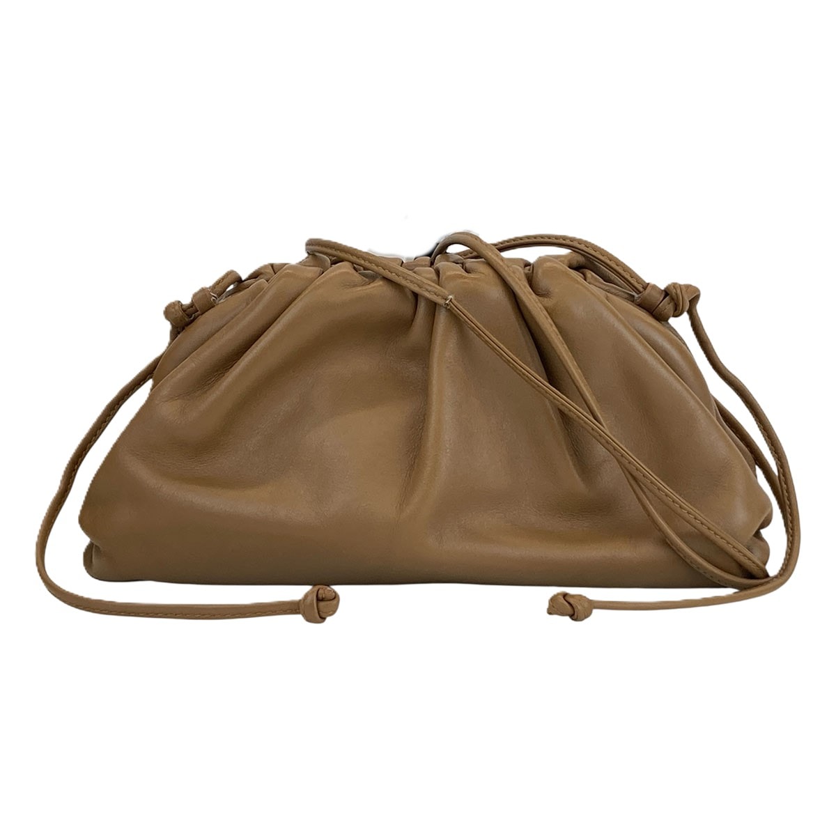 BOTTEGAVENETA ボッテガヴェネタ ミニ ザ ポーチ クラッチバッグ ショルダーバッグ 585852 レザー ブラウン  レディース【中古】