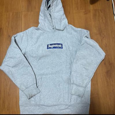 Supreme Bandana Box Logo Hooded Sweatshirt "Grey"