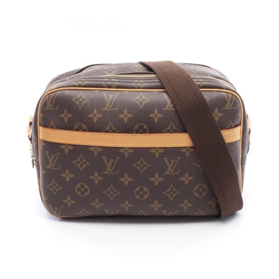 ルイ・ヴィトン LOUIS VUITTON リポーターPM ショルダーバッグ バッグ PVCコーティングキャンバス レザー モノグラム レディース ブラウン系 M45254 【中古】
