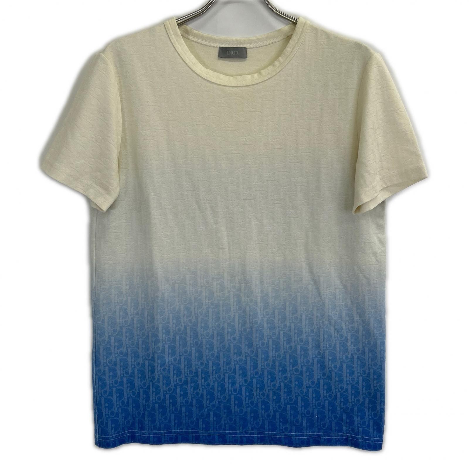 ディオールオム 美品 国内正規 023J600B0624 20AW オブリークグラデーション Tシャツ S