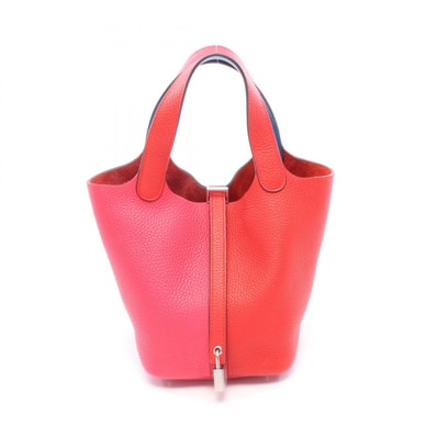 エルメス HERMES ピコタンロック カザック2PM ハンドバッグ バッグ レザー トリヨンクレマンス トリヨンクレマンス ローズエクストリーム Z刻印(2021年製造) レディース ピンク系 / レッド系 / ブルー系/ルージュクー/ブルーザンジバル