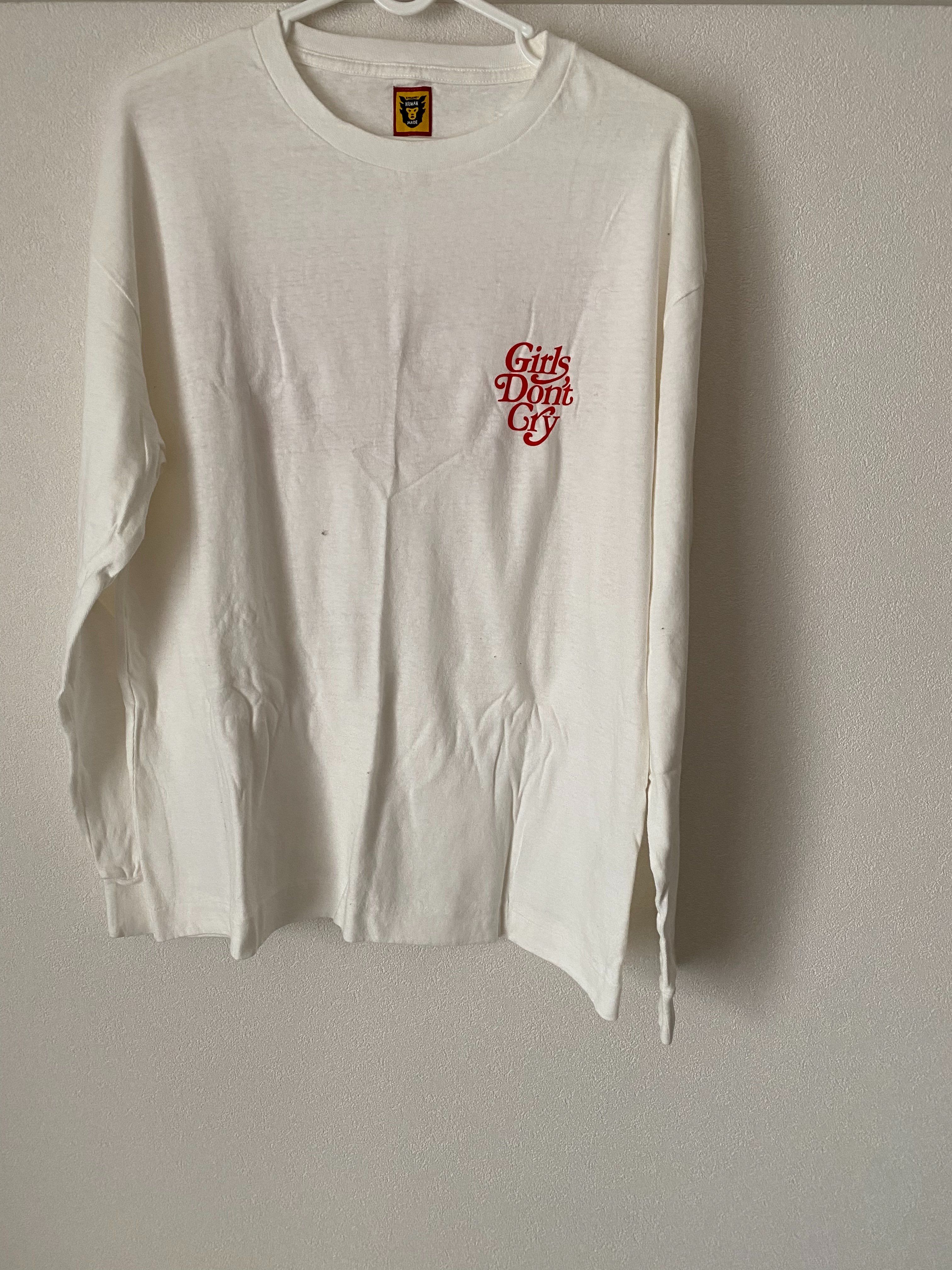 HUMAN MADE Girls Don ’t Cry Long sleeve tops "White" / VERDY