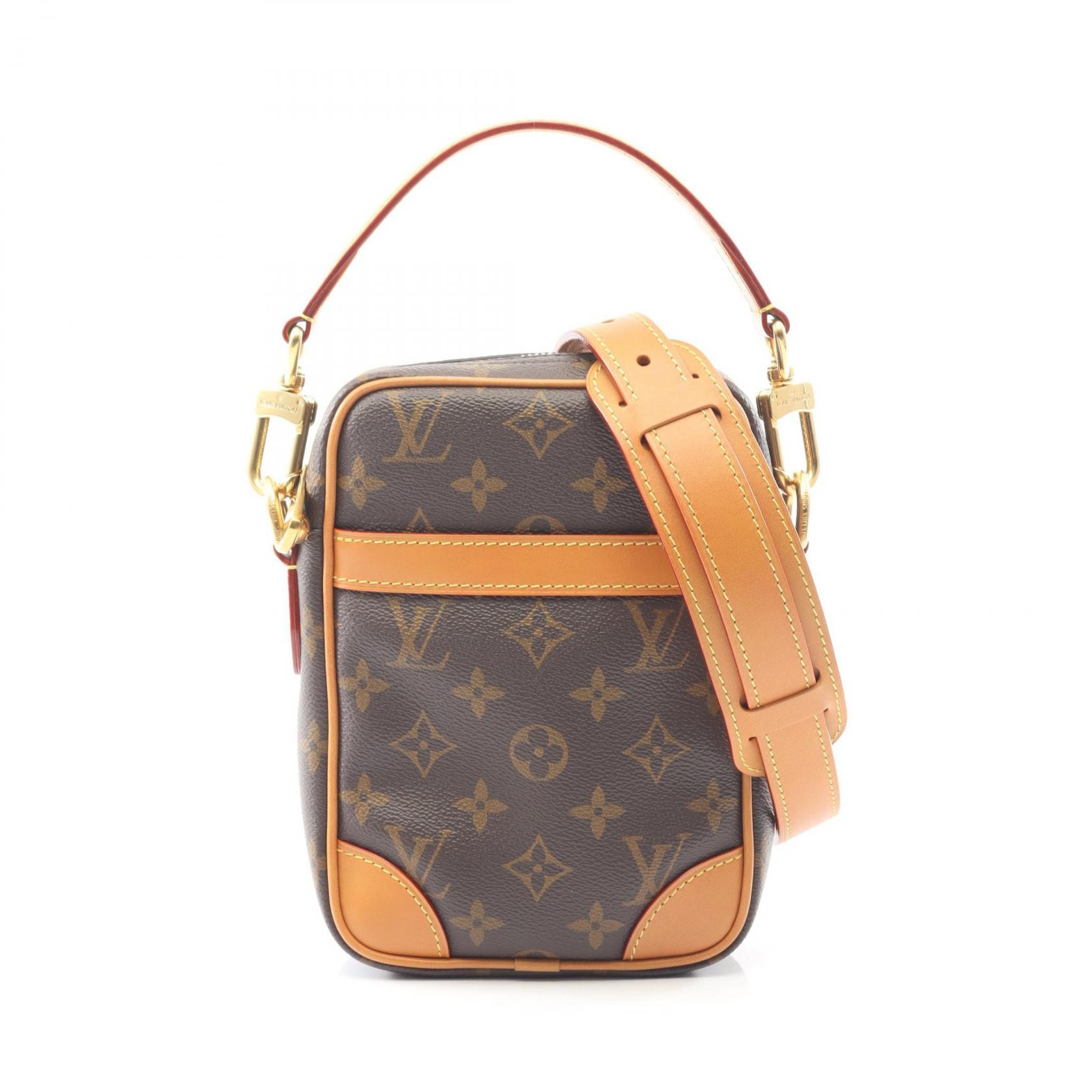 ルイ・ヴィトン LOUIS VUITTON ダヌーブ モノグラムアーカイブ ハンドバッグ バッグ PVCコーティングキャンバス レザー メンズ ブラウン系 M14013 【中古】