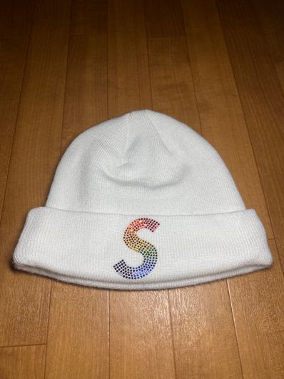 Supreme New Era® Swarovski® S Logo Beanie "White"