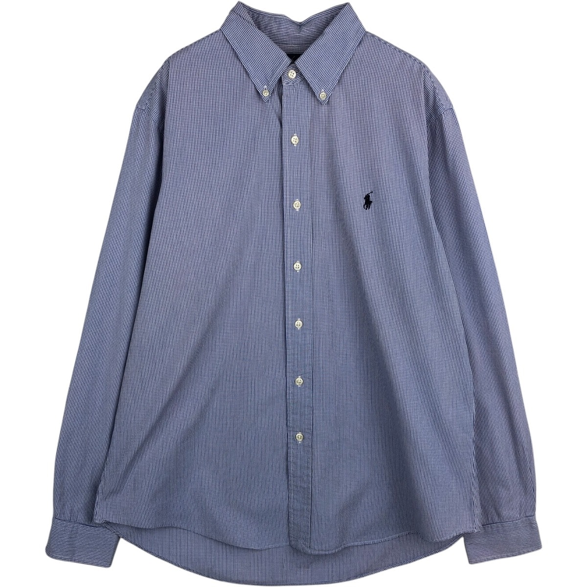 古着 ラルフローレン Ralph Lauren CUSTOM FIT 長袖 ボタンダウンチェックシャツ レディースL相当/eaa631830