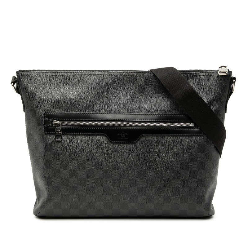 ルイ ヴィトン ダミエ グラフィット ミックMM ショルダーバッグ N41106 ブラック PVC レザー メンズ LOUIS VUITTON 【中古】