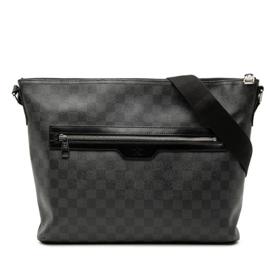 ルイ ヴィトン ダミエ グラフィット ミックMM ショルダーバッグ N41106 ブラック PVC レザー メンズ LOUIS VUITTON 【中古】