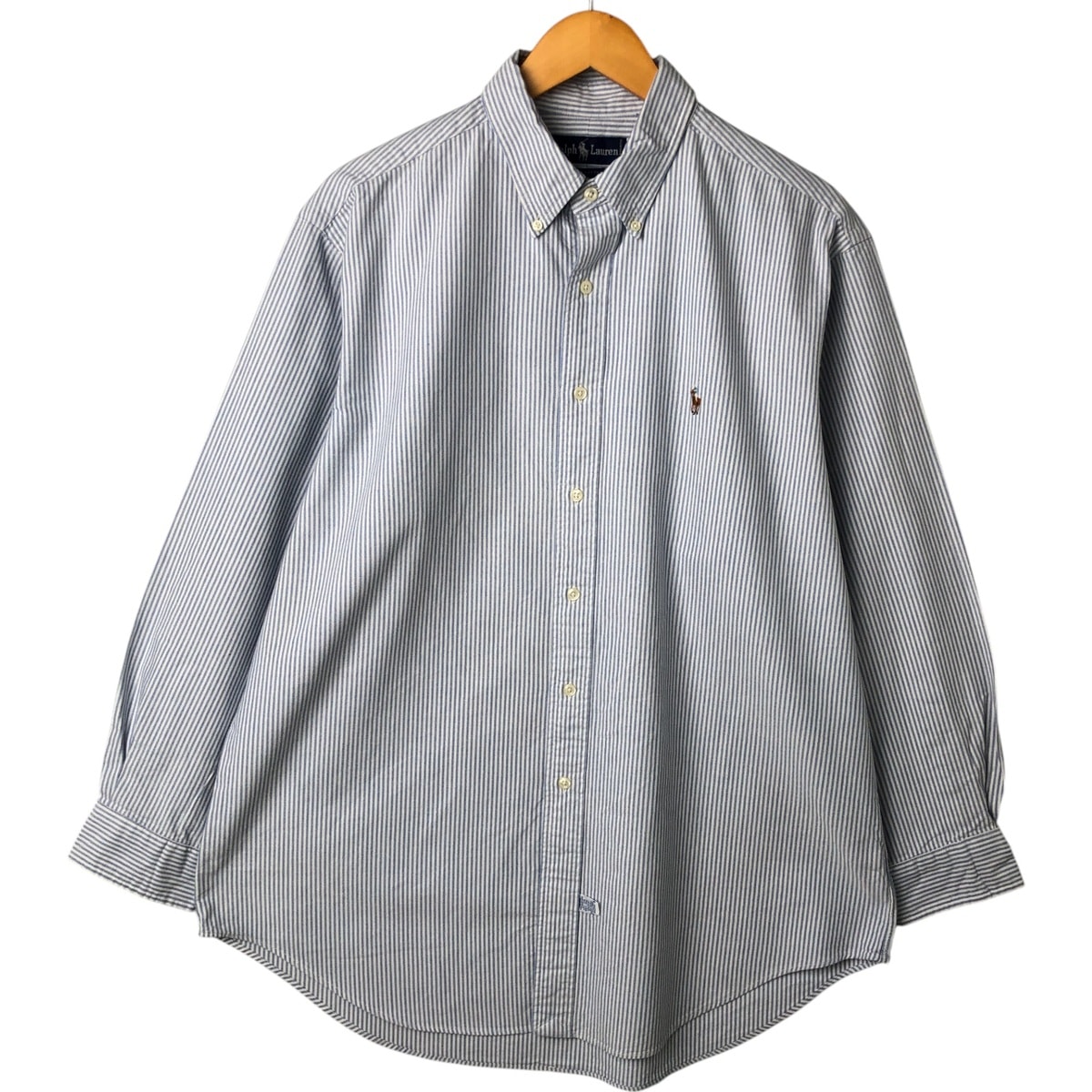 古着 ラルフローレン Ralph Lauren 長袖 ボタンダウンストライプシャツ メンズXL相当/eaa548001