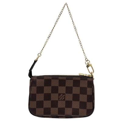 LOUIS VUITTON ルイヴィトン ハンドバッグ ミニポシェットアクセソワール アクセサリーポーチ MiniPochette Accessoires N58009 ダミエキャンバス ブラウン 茶 ゴールド金具 レディース 美品【中古品】