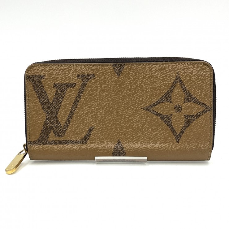 LOUIS VUITTON(ルイ・ヴィトン)ジッピー・ウォレット モノグラム・ジャイアント リバース 長財布 ラウンドファスナー ブラウン RFID レディース メンズ M69353【中古】