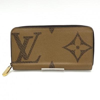 LOUIS VUITTON(ルイ・ヴィトン)ジッピー・ウォレット モノグラム・ジャイアント リバース 長財布 ラウンドファスナー ブラウン RFID レディース メンズ M69353【中古】