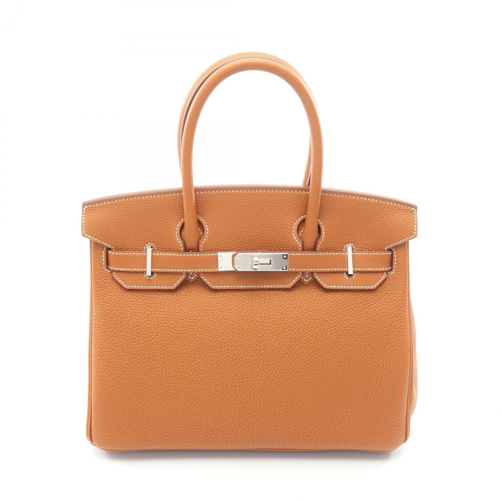 エルメス HERMES バーキン30 ゴールド ハンドバッグ バッグ トゴ トゴ レディース ブラウン系 【中古】
