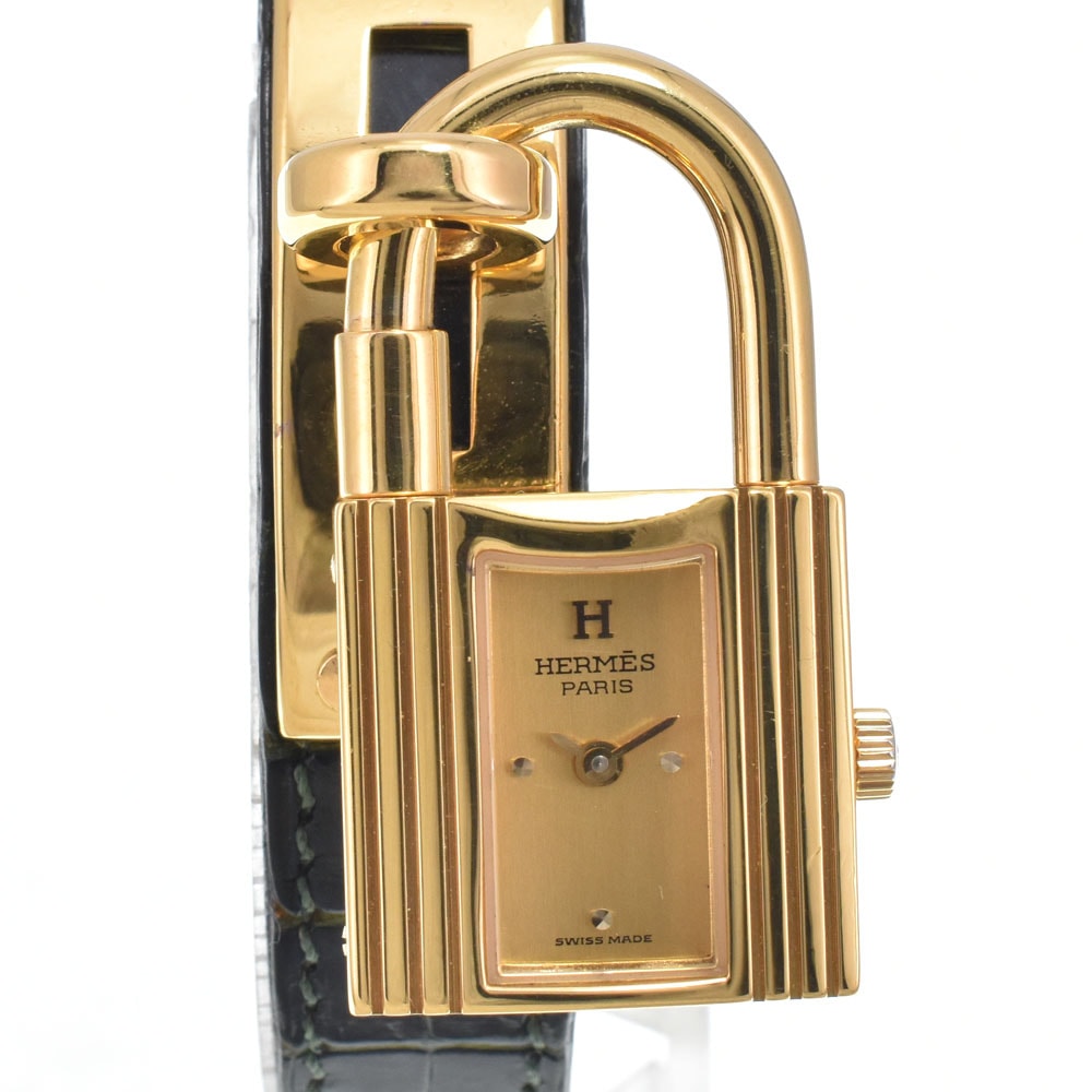 エルメス HERMES KE1.201 ケリーウォッチ ゴールド クォーツ レディース 腕時計 O#151066