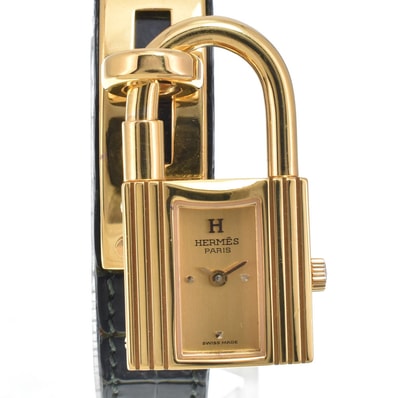 エルメス HERMES KE1.201 ケリーウォッチ ゴールド クォーツ レディース 腕時計 O#151066