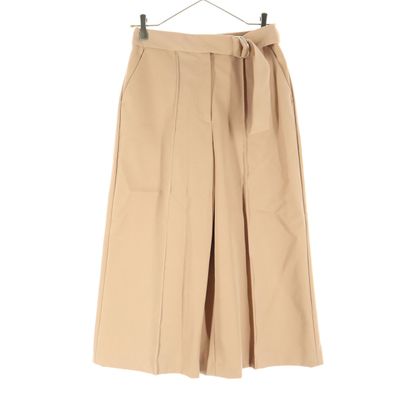 美品 Mila Owen ミラオーウェン センタープレスガウチョパンツ ワイドパンツ 1 ピンク 09WFP171004