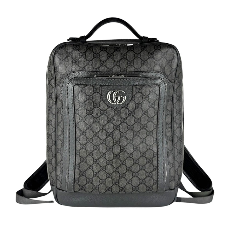 グッチ GUCCI リュック オフィディア GGスプリームキャンバス グレー メンズ 745718【中古】 z10729