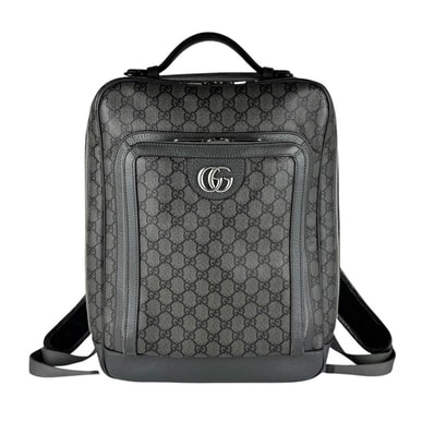 グッチ GUCCI リュック オフィディア GGスプリームキャンバス グレー メンズ 745718【中古】 z10729