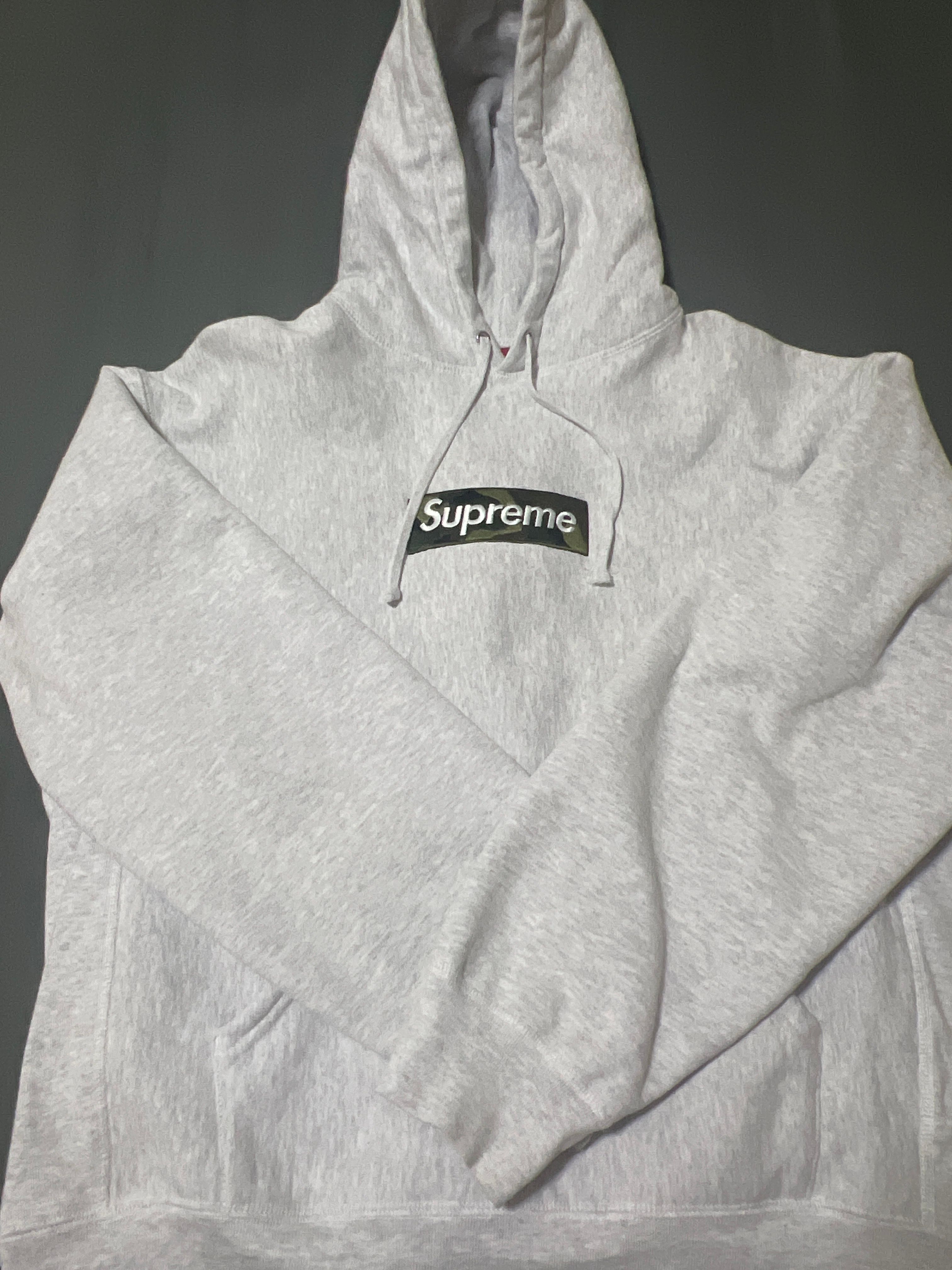 Supreme Box Logo Hooded Sweatshirt "Ash Grey" (23FW)