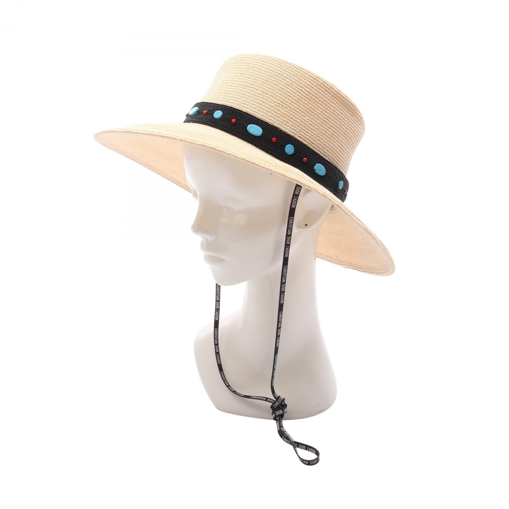 ディオール Dior ハット 帽子 ヘンプ レディース ベージュ系 / マルチカラー 84WLD952G17410556 【中古】