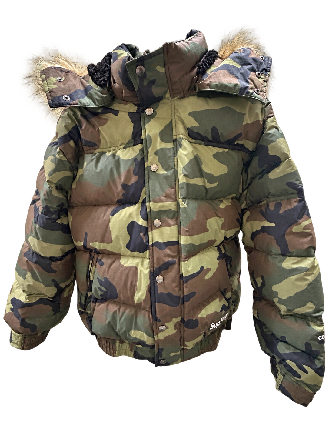 Supreme Facemask 700-Fill Down Puffer Jacket "Woodland Camo"