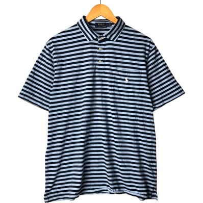 古着 ラルフローレン Ralph Lauren POLO RALPH LAUREN CLASSIC FIT 半袖 ボーダー ポロシャツ メンズL相当/eaa576358
