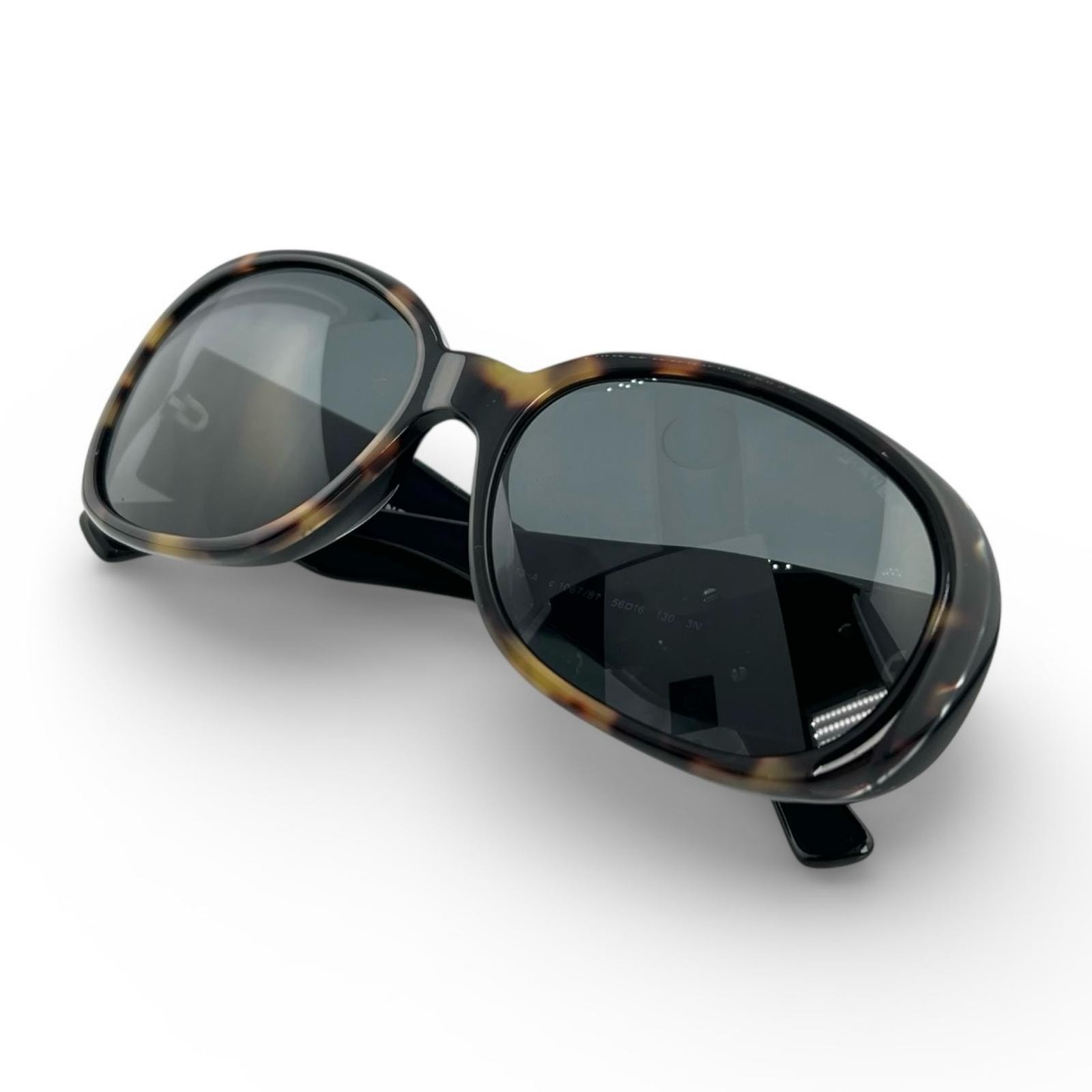 美品 CHANEL シャネル 5113A サングラス ブラック レディース ベッコウ柄【中古】