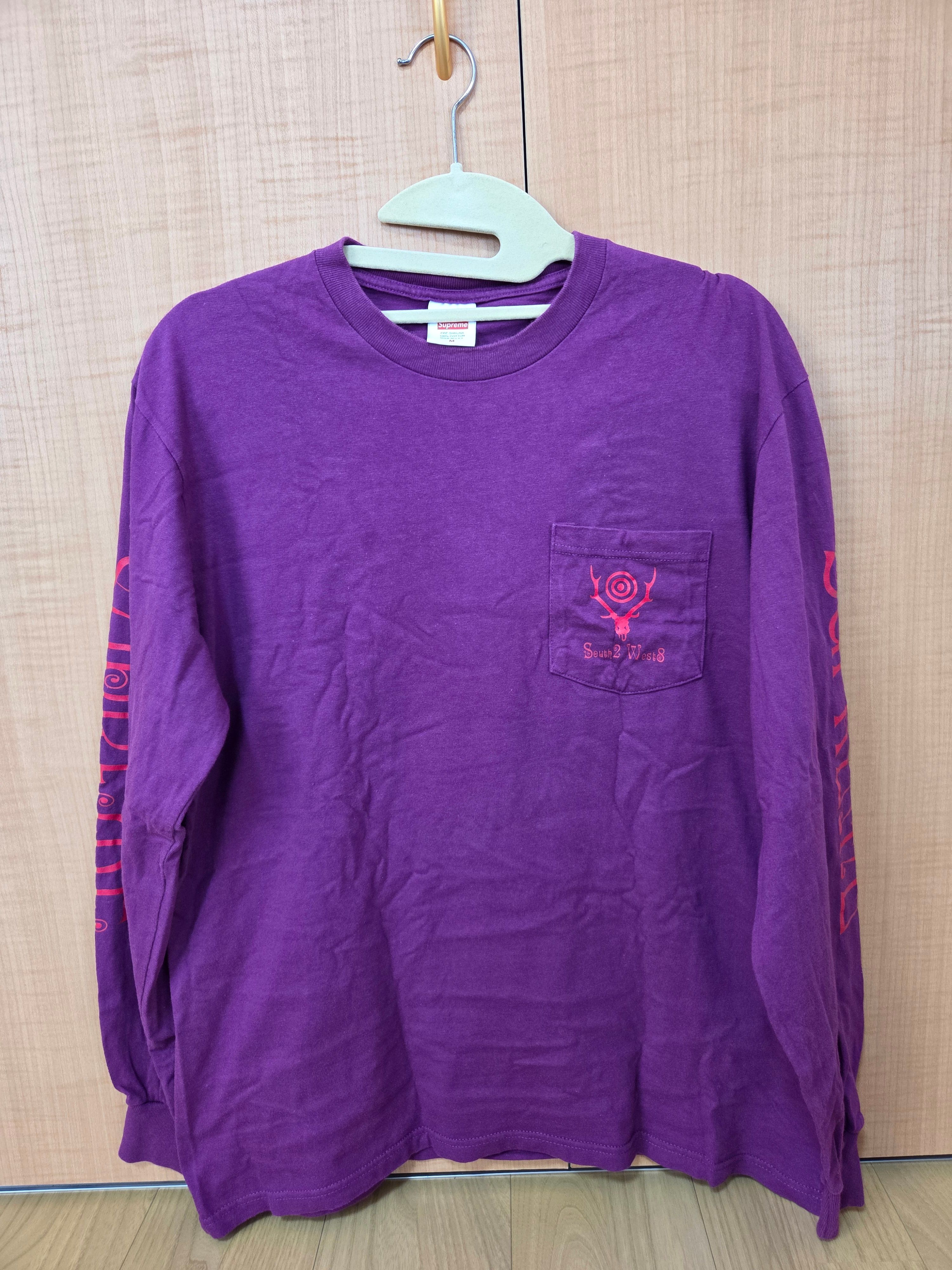 Supreme / SOUTH2 WEST8 L/S Pocket Tee "Purple"