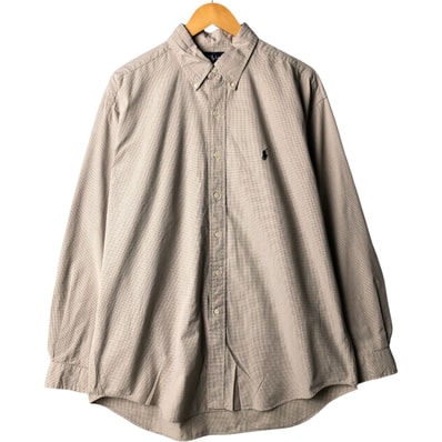 古着 ラルフローレン Ralph Lauren BLAKE 長袖 ボタンダウンチェックシャツ メンズL相当/eaa570306