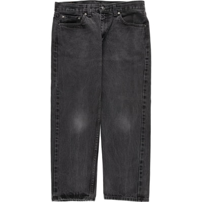 古着 リーバイス Levi's 505 ブラックデニム テーパードデニムパンツ メンズw33相当/eaa597534