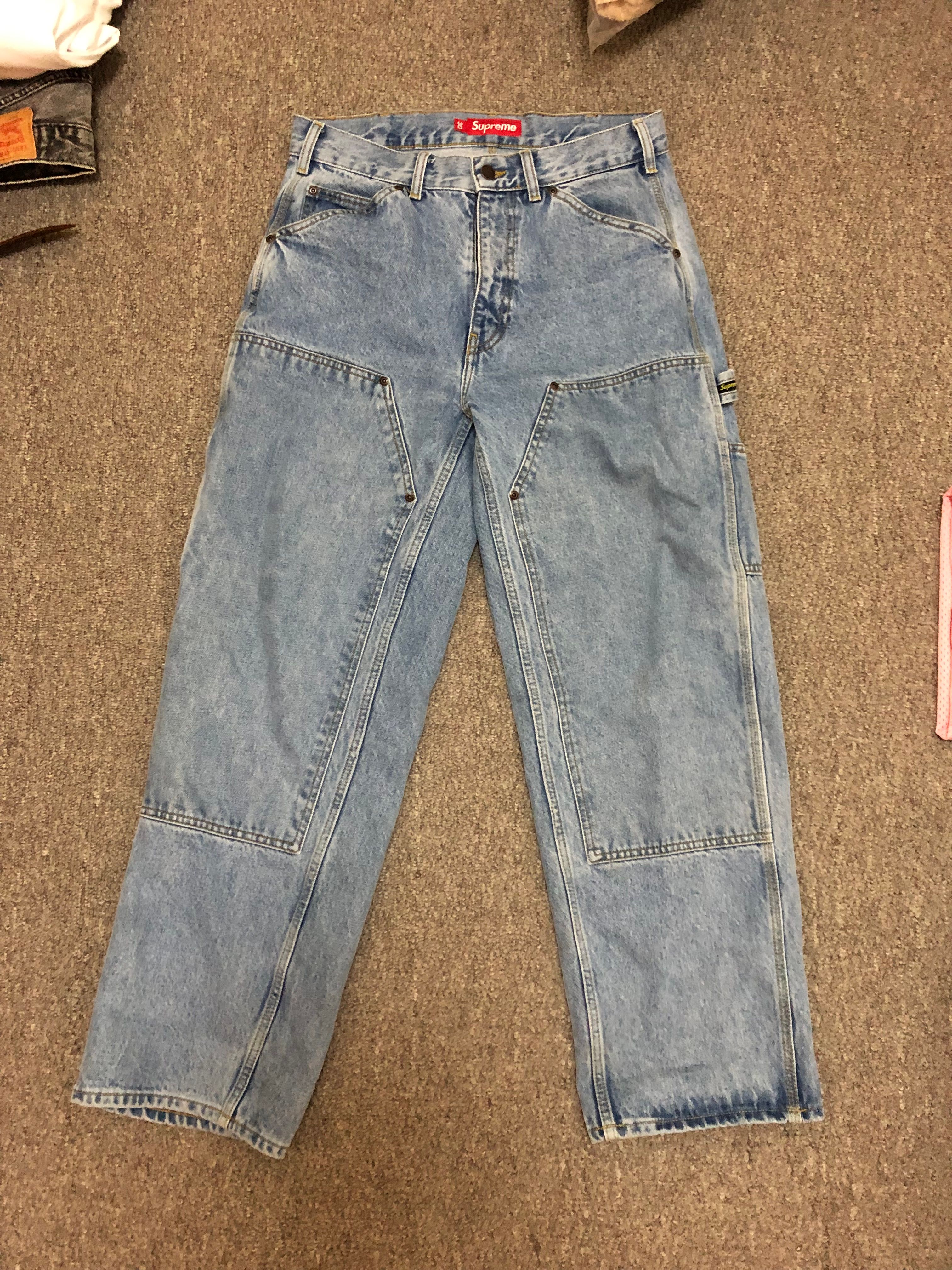 Supreme Double Knee Painter Pant "Washed Indigo" (24FW)