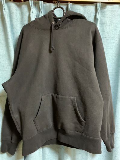 Supreme Satin Applique Hooded Sweatshirt "Black"