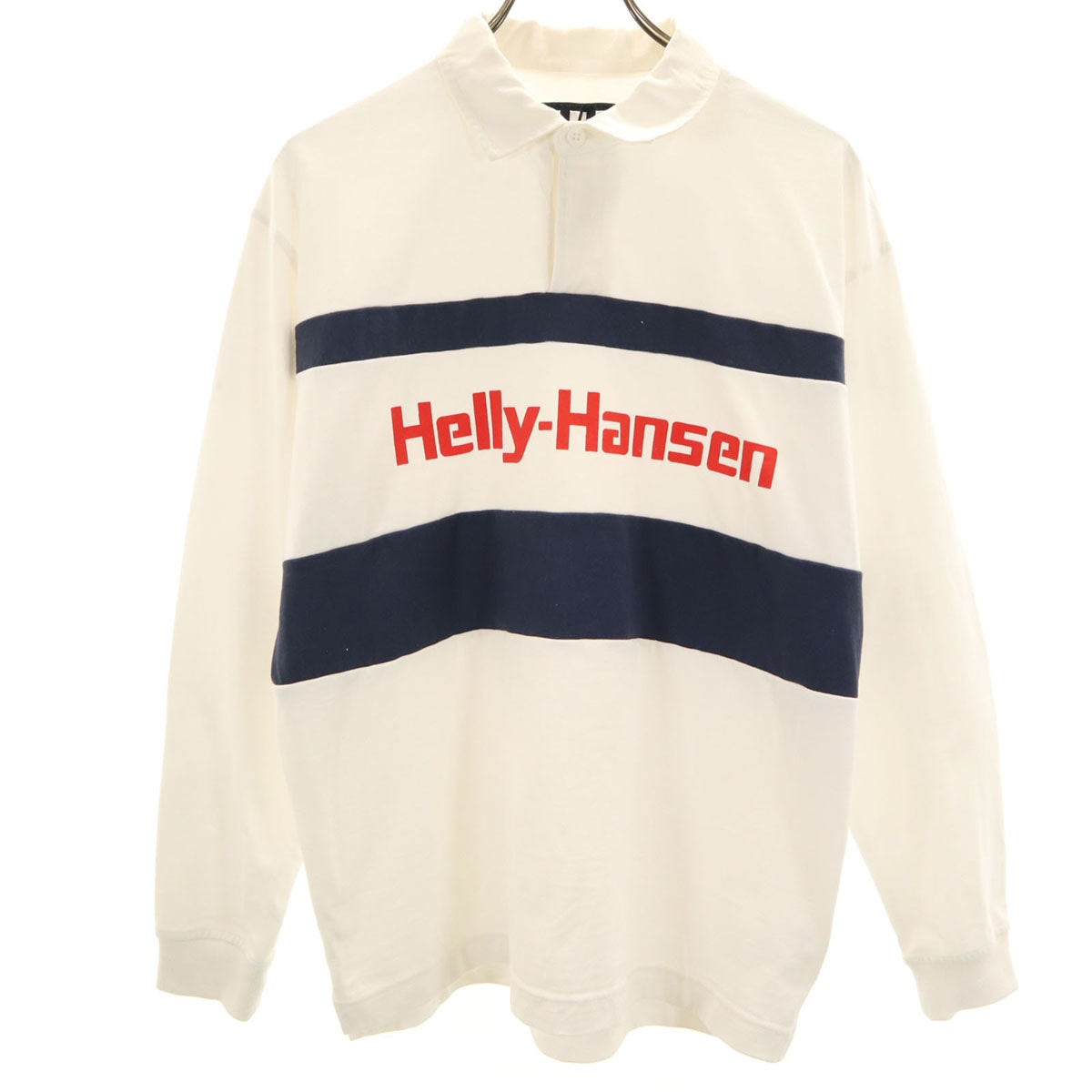 HELLY HANSEN ヘリーハンセン 長袖 ラガーシャツ L ホワイト アウトドア